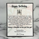 Daughter In Law Birthday Gift Sterling Silver Butterfly Necklace