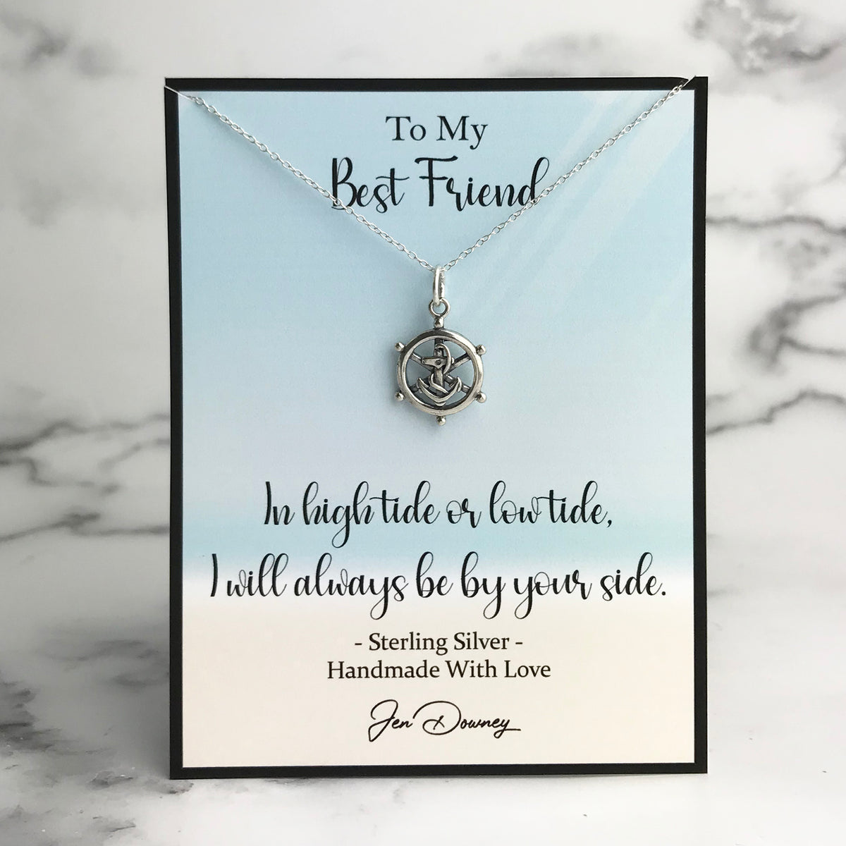 Always By Your Side High or Low Tide Friendship Quote Anchor