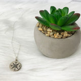 Life Is A Journey Sterling Silver Compass Necklace