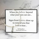 When You Believe Signs From Heaven Cardinal Bangle Sterling Silver