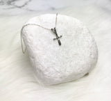 Unisex Cross for Christening Or Baptism Sterling Silver Infant Necklace
