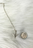 sterling silver retirement necklace airplane