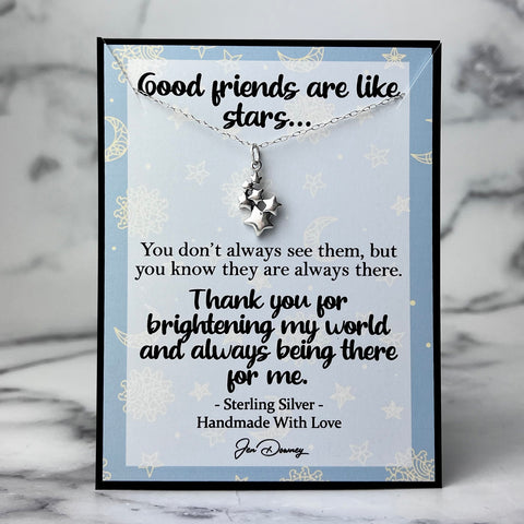 good friends are like stars friendship quote