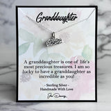Granddaughter Is A Treasure Quote Meaningful Gift For Her Sterling Silver Grand Daughter Necklace