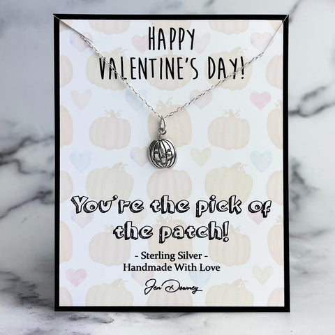 Pumpkin Pun Valentine Gift for Halloween Lover Sterling Necklace