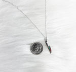 sterling silver knife necklace