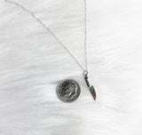 sterling silver knife necklace