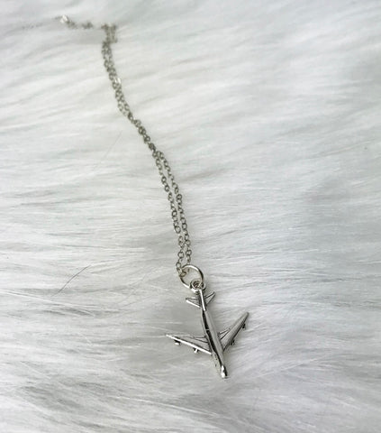Travel As Much As You Can Quote Sterling Silver Airplane Necklace – Jen  Downey