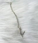 Sterling Silver Airplane Necklace