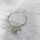 Thinking Of You Miscarriage Gift Take Time To Heal Angel Bangle Sterling Silver