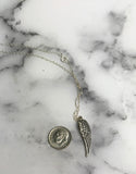 Confirmation Wishes Sterling Silver Angel Wing Necklace