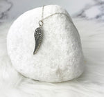 Sympathy Gift For Her Love Leaves Memories Sterling Silver Angel Wing Necklace