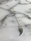 Friends Are Angels Who Lift Us Sterling Silver Angel Wing Necklace