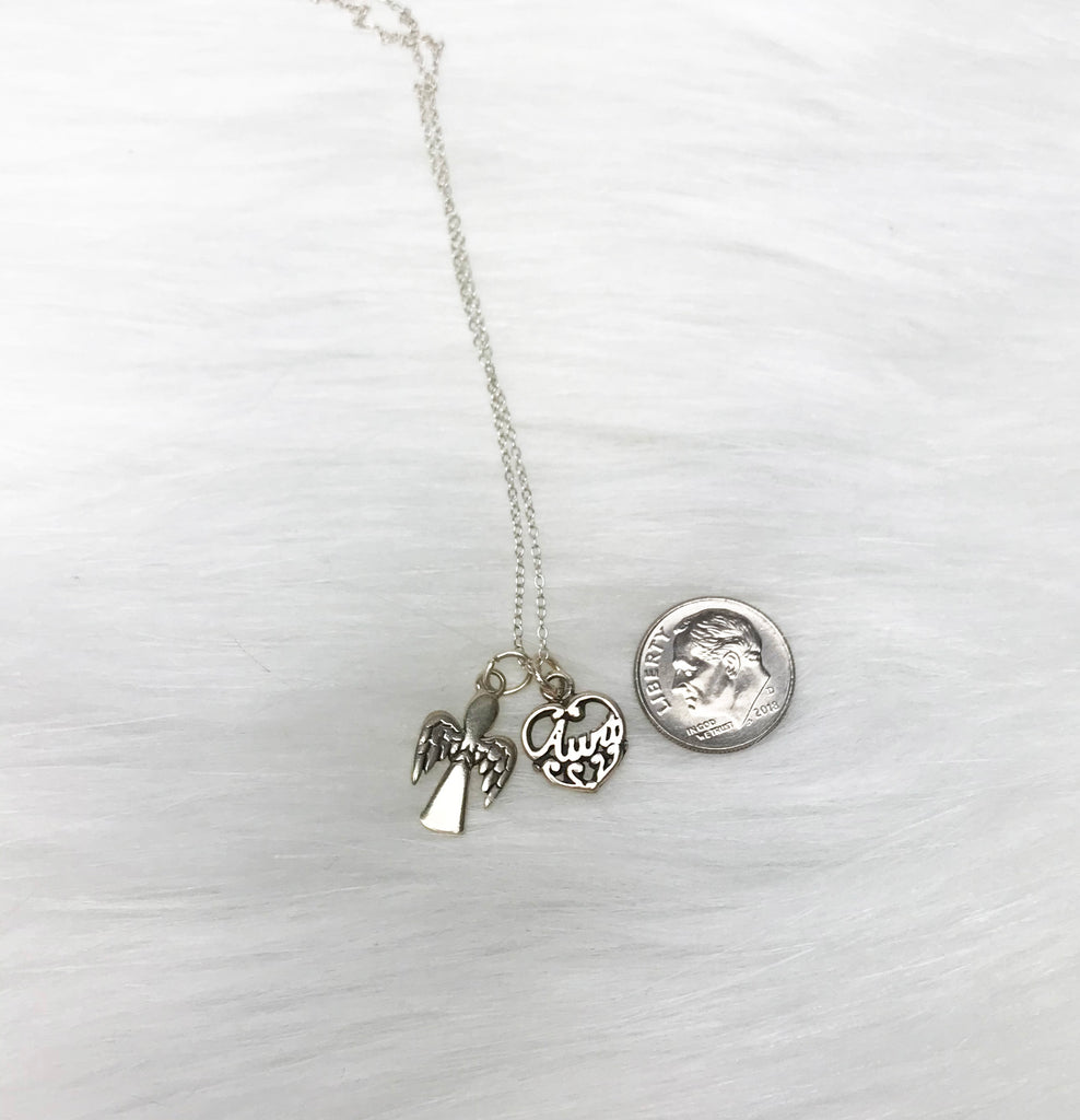 God Has Your Back Dainty Angel Necklace Sterling Silver – Jen Downey