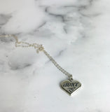 Only An Aunt Quote Birthday Gift Sterling Silver Necklace