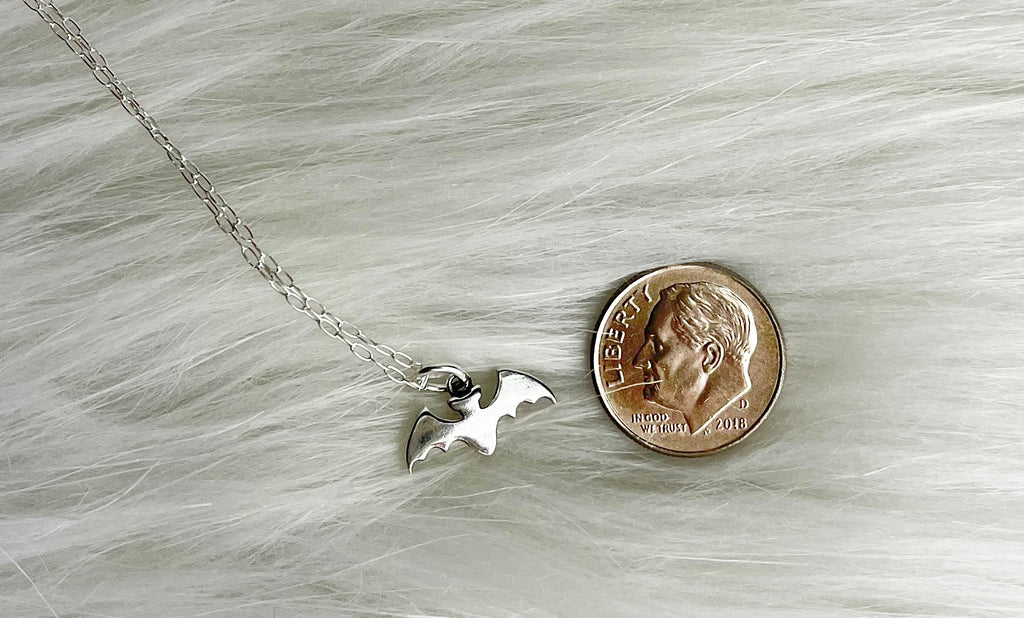 Bat Necklace Sterling Silver | Mathew and Marie Co