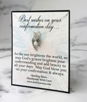 Confirmation Wishes Gift Angel Wing and Cross Sterling Silver Necklace