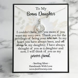 meaningful bonus daughter quote daughter in law or step daughter gift idea