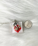 blood splatter flower necklace