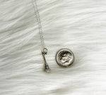 sterling silver broom necklace