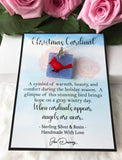 christmas cardinal necklace