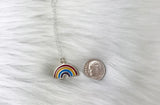 Friends Are Like Rainbows Quote Friendship Gift Idea Sterling Silver Necklace