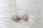 sterling silver rainbow necklace