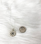 Everywhere You Journey I Am With You Granddaughter Gift for Valentine's Day Sterling Silver Compass Necklace