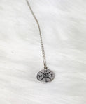 sterling silver compass necklace
