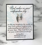 Confirmation Wishes Gift Angel Wing and Cross Sterling Silver Necklace