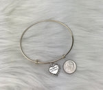 Daughter In Law Just Like You Quote Meaningful Gift Idea Sterling Silver Heart Bangle