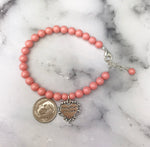 Daughter In Law Gift Hand Chosen By My Son Welcome To The Family Pink Pearl Bracelet