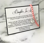 Daughter In Law Wedding Gift Pink Pearl Bracelet Sterling Silver Charm