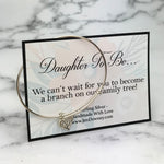 Daughter In Law Welcome To The Family Sterling Silver Tree Charm Bangle