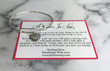Daughter In Law Wedding Gift Sterling Silver Bangle Heart Charm