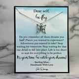 Go Fly Self-Love Affirmation Keepsake Sterling Silver Butterfly Necklace