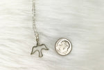 sterling silver dove necklace