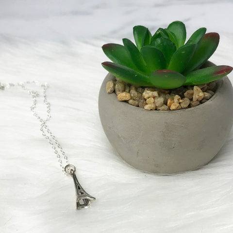 Sterling Silver Eiffel Tower Paris Necklace