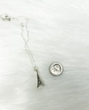 Sterling Silver Eiffel Tower Paris Necklace