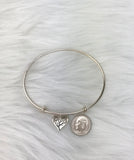 Daughter In Law Welcome To The Family Sterling Silver Tree Charm Bangle
