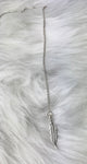 Trust The Universe Sterling Silver Feather Necklace
