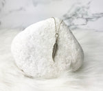 sterlings silver feather necklace