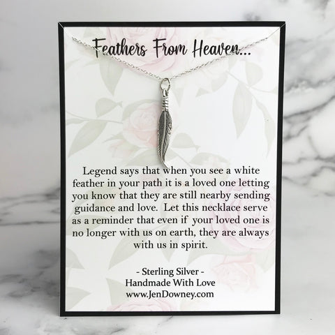 Feathers from heaven sympathy gift