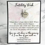 Fertility Wish Gift Idea Miracles Take Time Sterling Silver Hope Cross Necklace Keepsake