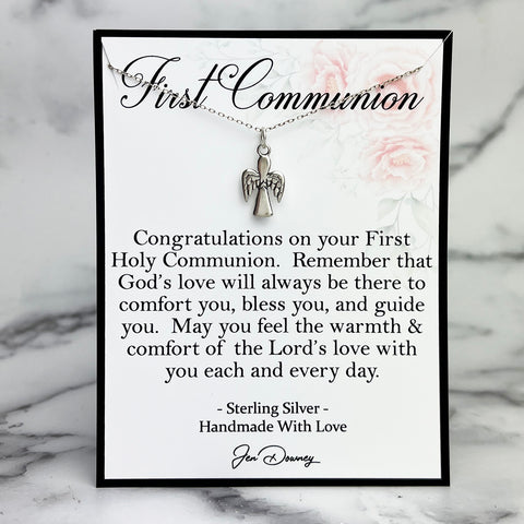 first communion gift for her angel jewelry