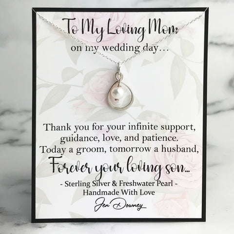 Mom Wedding Gift From Son Tomorrow A Husband Freshwater Pearl Necklace