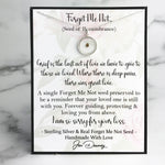 Grief is the last act of love sympathy quote forget me not necklace