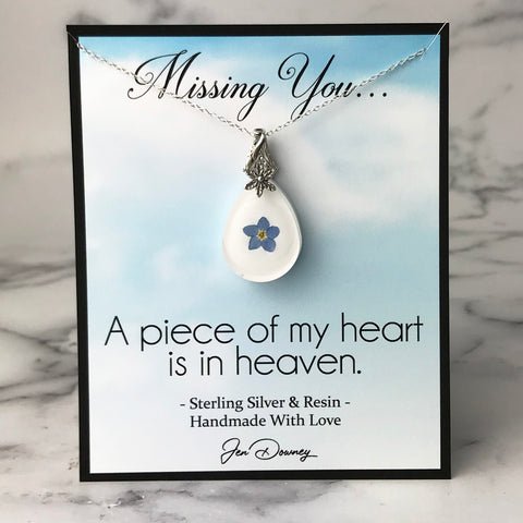 forget me not flower necklace