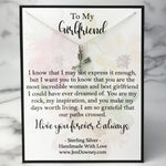 Girlfriend Gift Crossed Paths Quote Sterling Silver Arrow Necklace