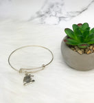 Graduation Gift Sterling Silver Diploma and Graduation Hat Charm Bangle